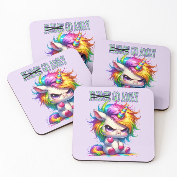 Item preview, Angry grumpy unicorn with sarcastic text designed and sold by LoneAngel.