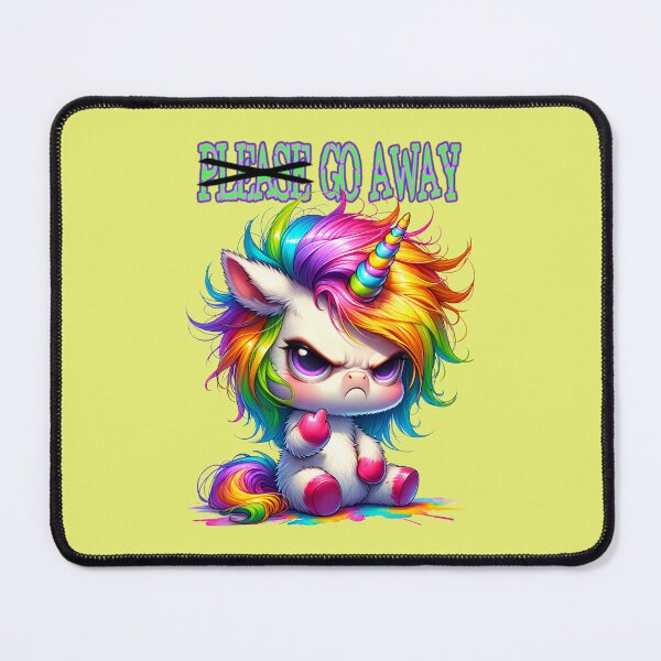 Item preview, Angry grumpy unicorn with sarcastic text designed and sold by LoneAngel.