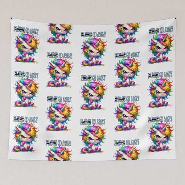 Item preview, Angry grumpy unicorn with sarcastic text designed and sold by LoneAngel.