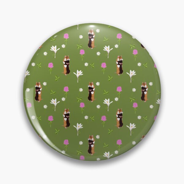 Item preview, European hamster in a flower filled meadow (khaki) designed and sold by Naty Design Prague.