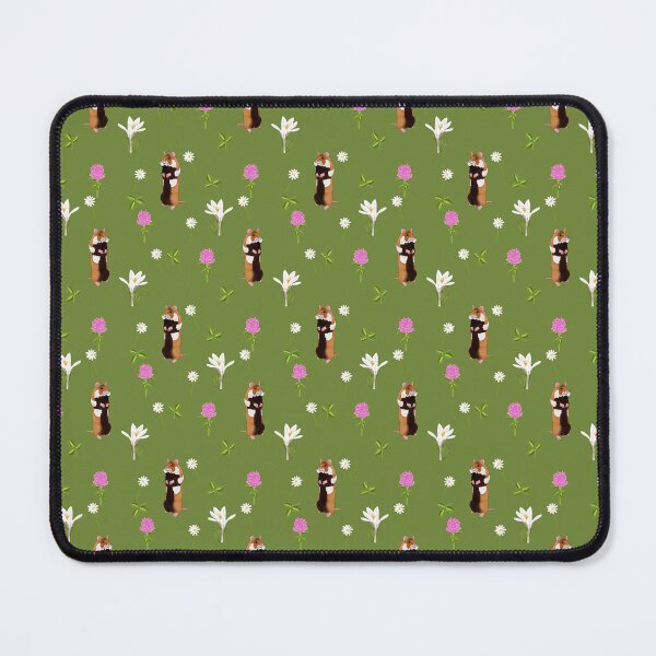 Item preview, European hamster in a flower filled meadow (khaki) designed and sold by Naty Design Prague.