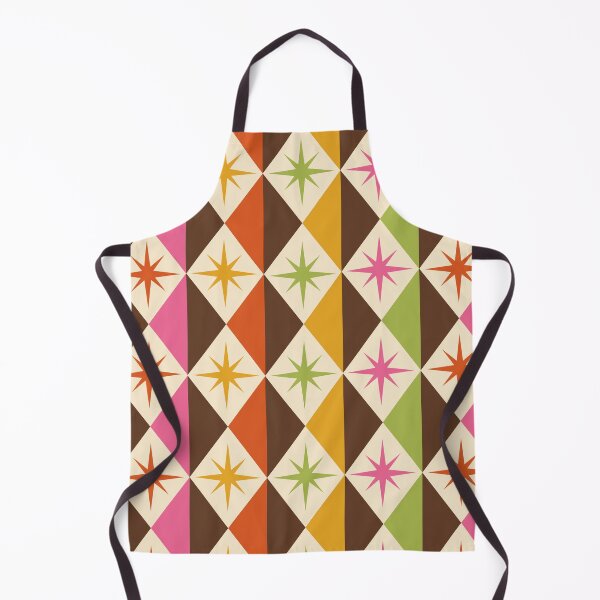 Item preview, Mid Century Colorful Atomic Starbursts With Harlequin Diamonds designed and sold by Yasminepatterns .