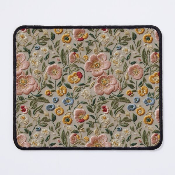 Aperçu de l'œuvre Fausse broderie de fleurs printanières botaniques créée et vendue par FlowerMeFlorals.