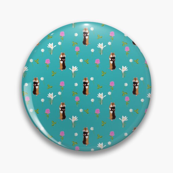 Item preview, European hamster in a flower filled meadow (Turq) designed and sold by Naty Design Prague.