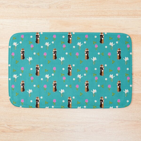 Item preview, European hamster in a flower filled meadow (Turq) designed and sold by Naty Design Prague.