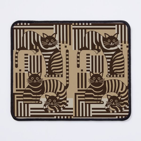 Item preview, pattern, black cat designed and sold by Playful Strokes pom@pom.