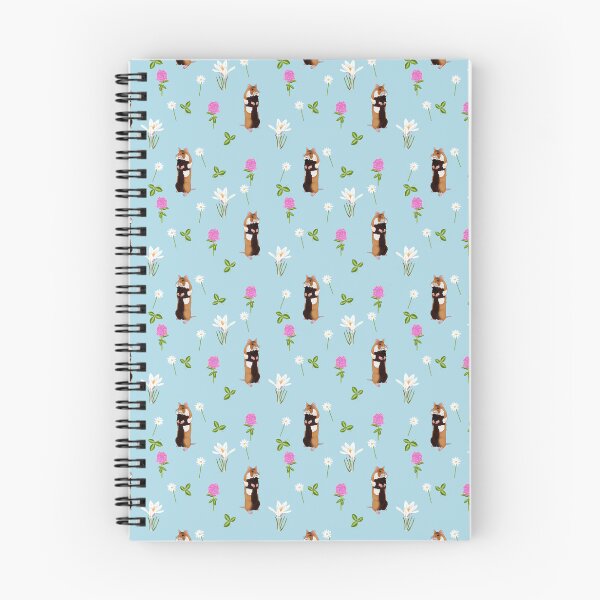 Item preview, European hamster in a flower filled meadow (pale blue) designed and sold by Naty Design Prague.
