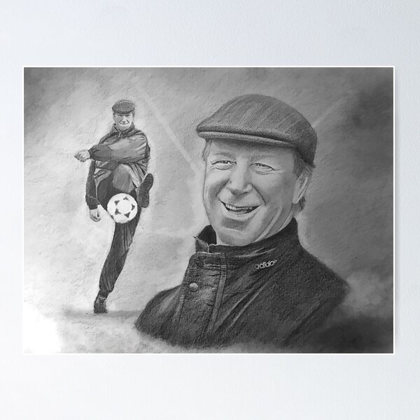 Item preview,  Jack Charlton | Art Print | Portrait | Drawing designed and sold by ConorKeeganArt.