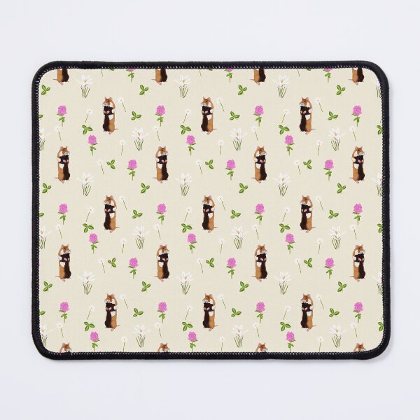 Item preview, European hamster in a flower filled meadow (cream) designed and sold by Naty Design Prague.
