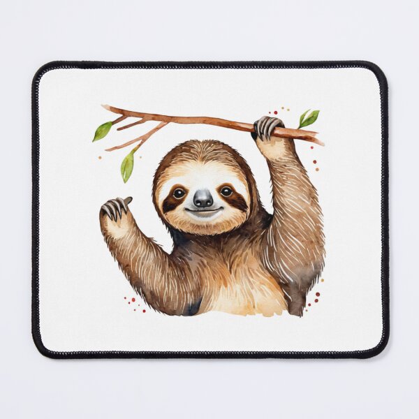 Item preview, Trendy sloth, Watercolor Sloth on Branch  designed and sold by SOUFIANE1991.