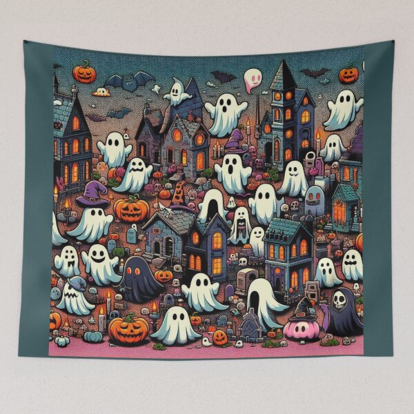 Item preview, Baroque Halloween Lavender Tiny Ghosts designed and sold by DesignsByPrnces.