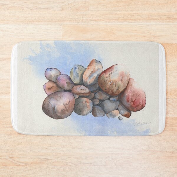 Item preview, River rocks Watercolor | A splash of River Rocks designed and sold by SMcmahonArt.