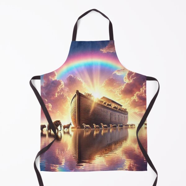 Item preview, Majestic Dream of Noah's Ark Under a Golden Sunset designed and sold by Meta2Physical.