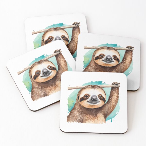 Item preview, Trendy sloth, Watercolor Sloth on Branch  designed and sold by SOUFIANE1991.