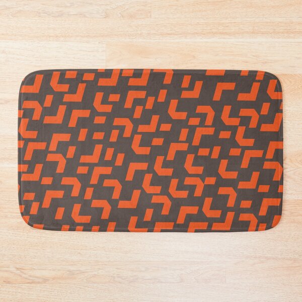 Item preview, Orange geometric pattern on brown background designed and sold by wonghong.