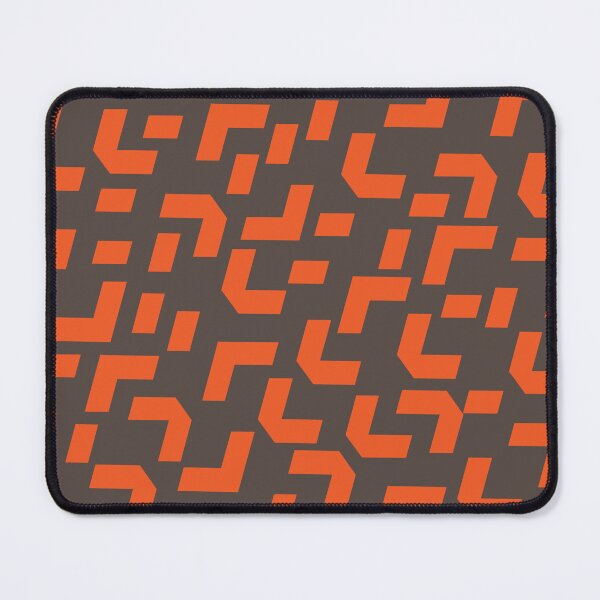 Item preview, Orange geometric pattern on brown background designed and sold by wonghong.