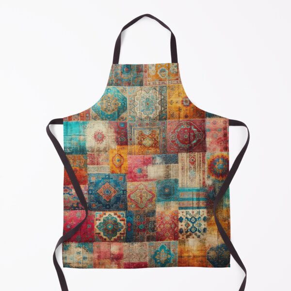 Item preview, Boho Patchwork Magic: Multicolored Distressed Oriental Rug Design designed and sold by Octavia Soldani.