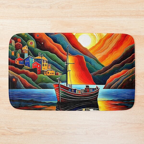 Item preview, Boat in fjord  12 designed and sold by George Hutton Hunter.