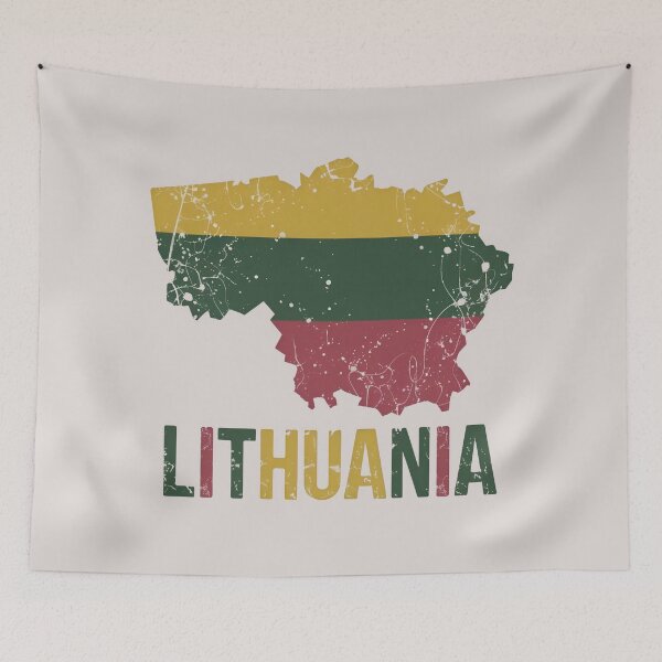 Item preview, Lithuania Map Flag Vintage designed and sold by jeshands.