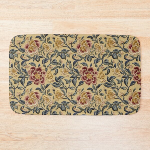 Item preview, Yellow Faux Embroidery Floral Pattern designed and sold by FlowerMeFlorals.
