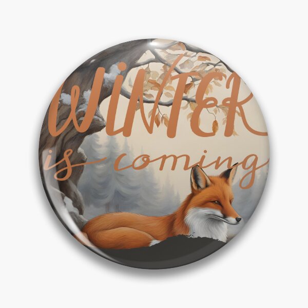 Item preview, Winter Fox Under Snowy Tree - Winter is Coming designed and sold by Hummy-studio.