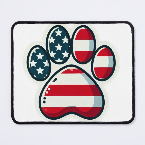 Item preview, American flag dog paw designed and sold by MellowPeach.