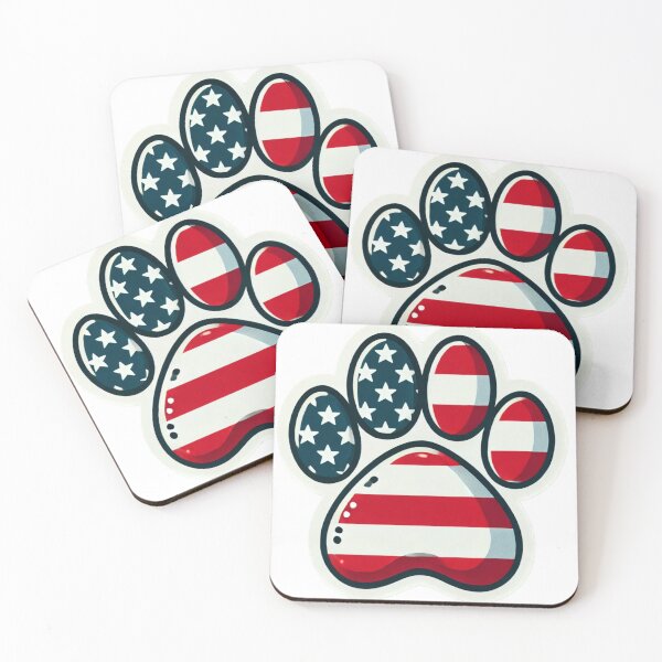 Item preview, American flag dog paw designed and sold by MellowPeach.