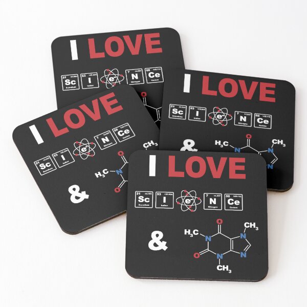 Item preview, I love science and caffeine, periodic table elements designed and sold by FABulousStudio.