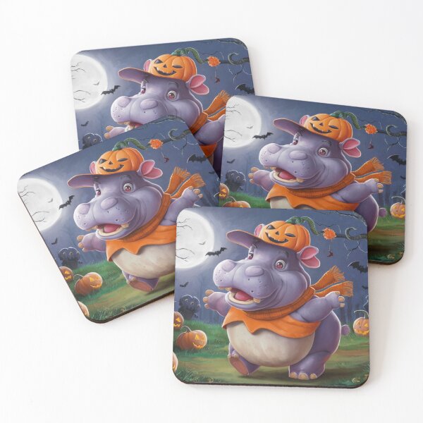 Item preview, Hippo Kawaii Halloween Magic designed and sold by NeatThingLover.