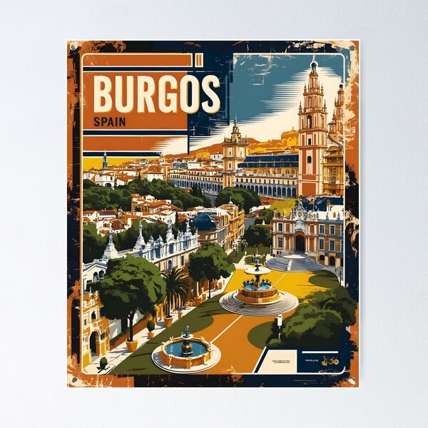 Item preview, Burgos Spain Vintage Travel Tourism designed and sold by TravelersGems.