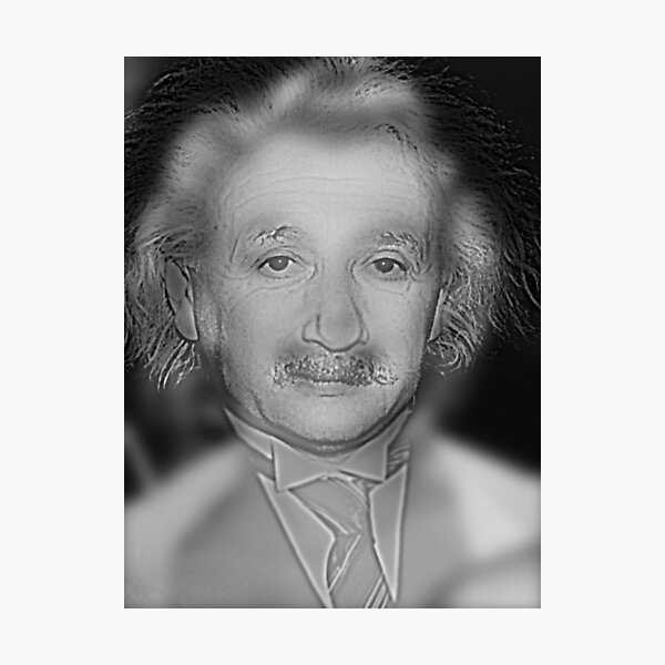 Far Marylin Near Einstein - Optical Illusion Photographic Print