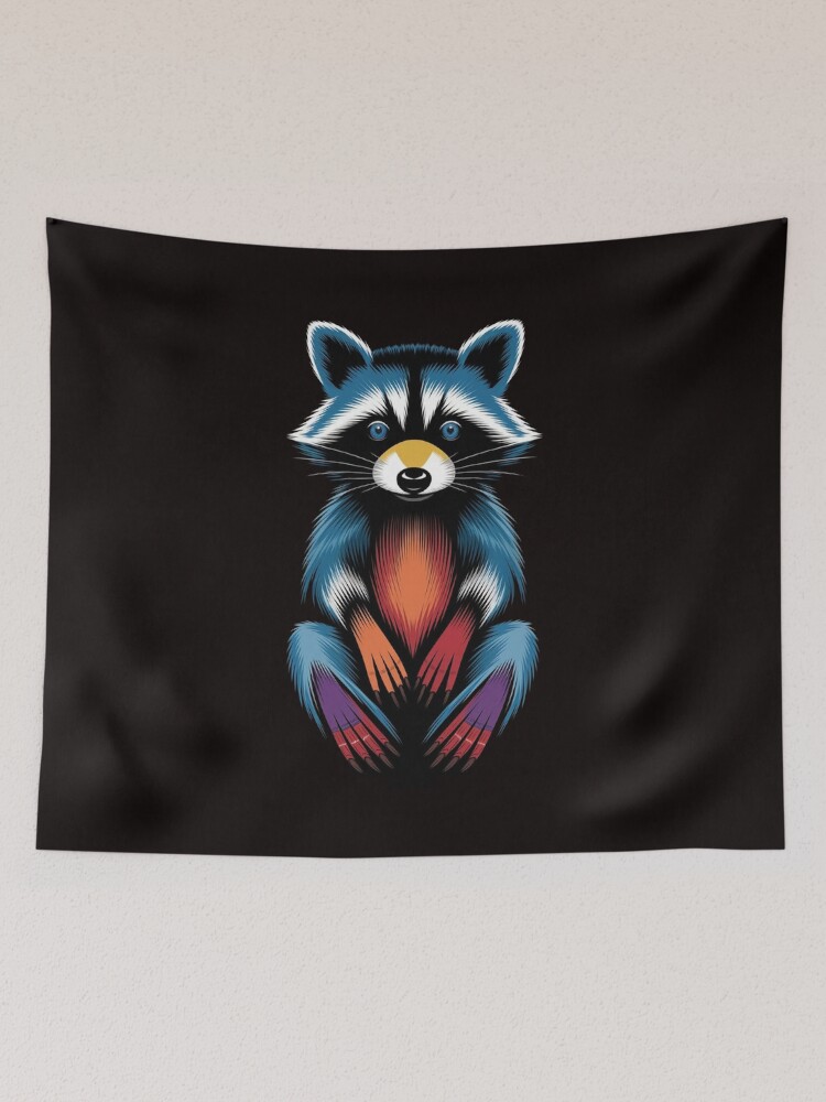 Thumbnail 2 of 3, Tapestry, Simple Racoon, Abstract Racoon designed and sold by MichalWeider.