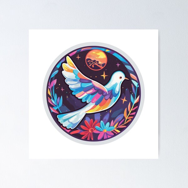 Item preview, Neon Dove International Day of Peace designed and sold by GWTF-Designs.