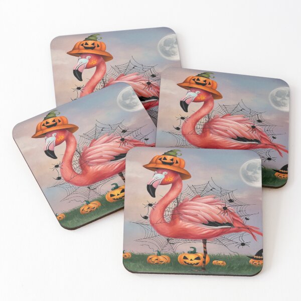Item preview, Flamingo in Halloween Outfit designed and sold by NeatThingLover.