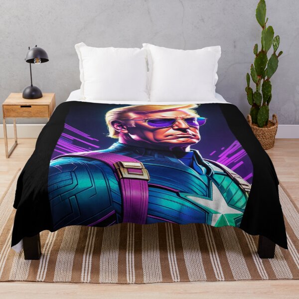 Item preview, Vibrant Neon-Style Digital Illustration of Supercool Donald Trump designed and sold by creativaimages.