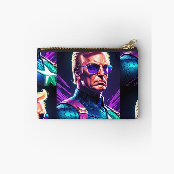 Artikelvorschau, Lebendige digitale Illustration des supercoolen Donald Trump im Neon-Stil entworfen und verkauft von creativaimages.