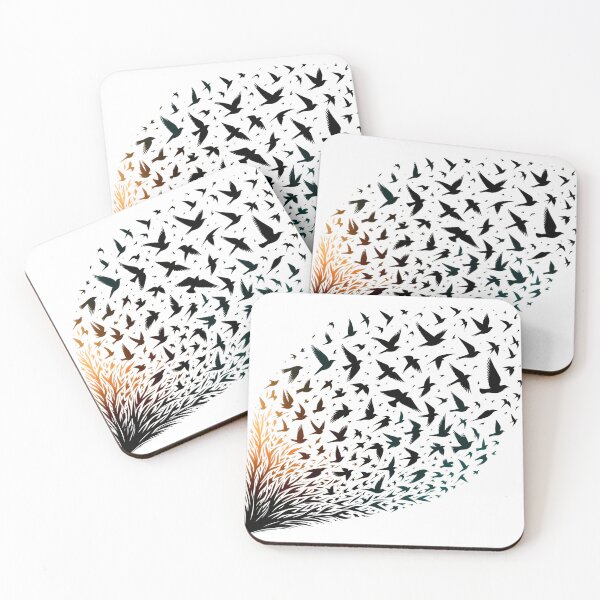 Item preview, Minimal Birds in Flight Art designed and sold by ZetaDream.