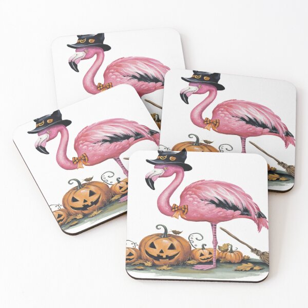 Item preview, Flamingo Kawaii Halloween Magic designed and sold by NeatThingLover.