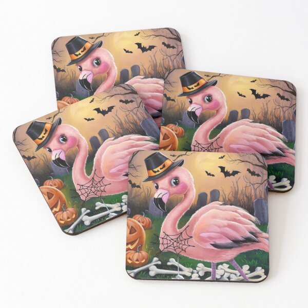 Item preview, Halloween Kawaii Flamingo Cutie designed and sold by NeatThingLover.