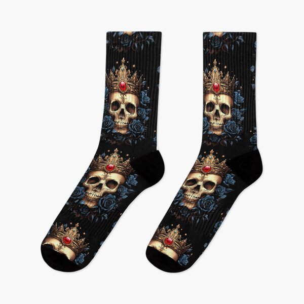 Item preview, Regal Skull with Ornate Crown and Black Roses designed and sold by Vinson-MFG.