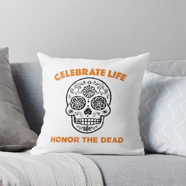 Item preview, Sugar Skull (Distressed with Orange Lettering) designed and sold by VelvetRoom.