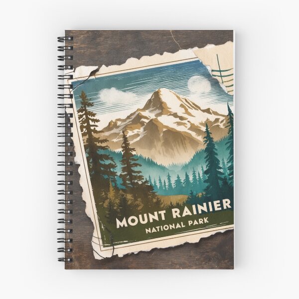 Item preview, Mount Rainier National Park Postcard Vintage Retro Travel designed and sold by TravelPostcardGems.