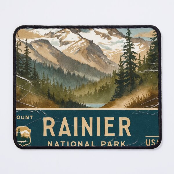 Item preview, Mount Rainier National Park Postcard Vintage Retro Travel designed and sold by TravelPostcardGems.