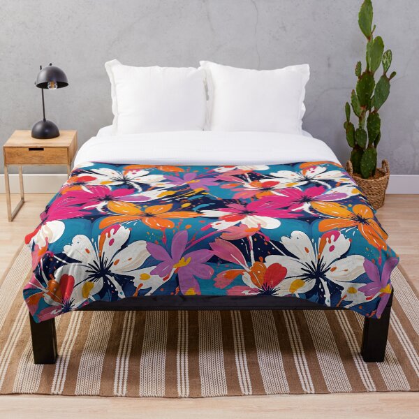 Item preview, Diseño floral abstracto llamativo y vibrante designed and sold by MindM.
