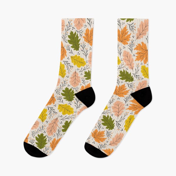 Item preview, Autumn Bliss: Fall leaves on cream designed and sold by Illustrated by Nat.