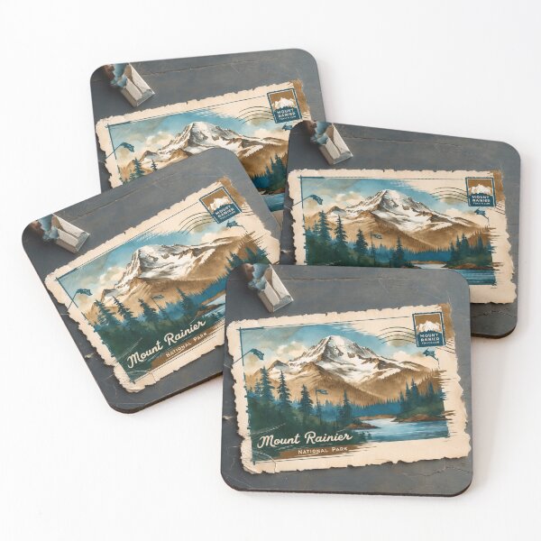 Item preview, Mount Rainier National Park Postcard Vintage Retro Travel designed and sold by TravelPostcardGems.