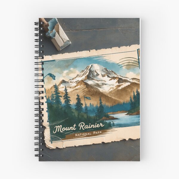 Item preview, Mount Rainier National Park Postcard Vintage Retro Travel designed and sold by TravelPostcardGems.