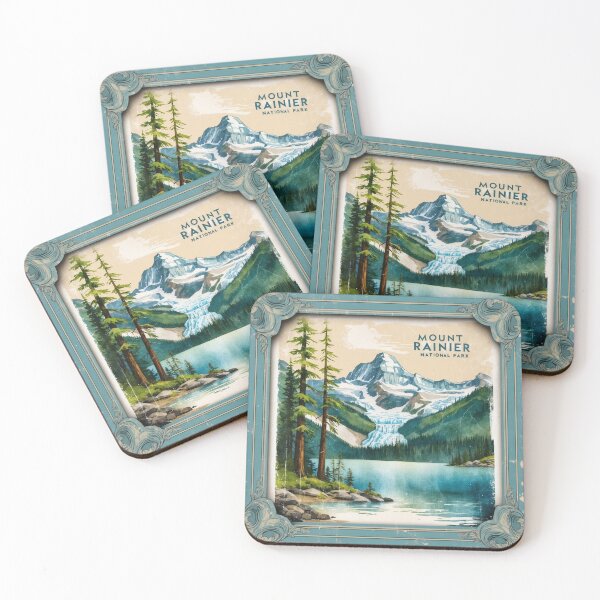 Item preview, Mount Rainier National Park Postcard Vintage Retro Travel designed and sold by TravelPostcardGems.