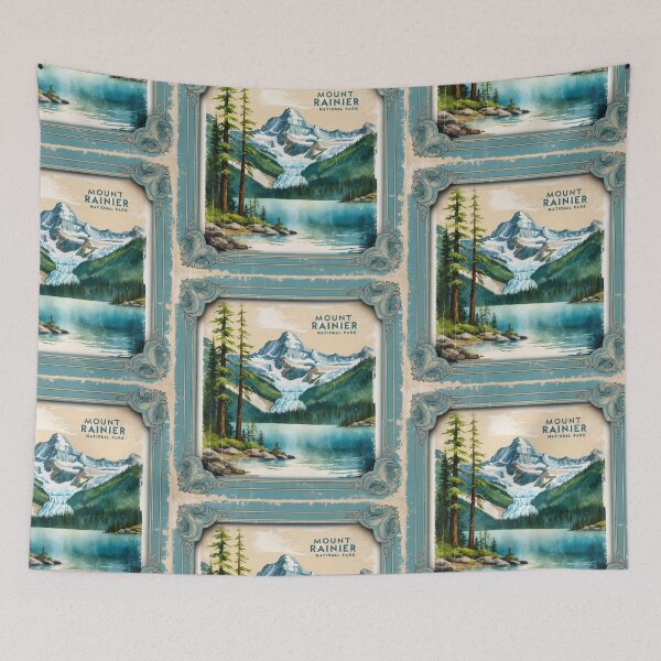 Item preview, Mount Rainier National Park Postcard Vintage Retro Travel designed and sold by TravelPostcardGems.
