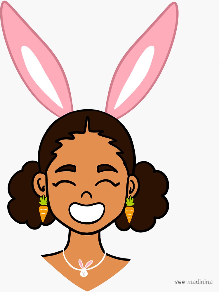 Thumbnail 3 of 3, Sticker, Rabbit girl designed and sold by vee-madinina.